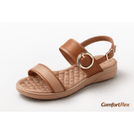 SANDÁLIA CASUAL FEMININA ANABELA COMFORTFLEX 25-4230 FECHO FIVELA CONFORTO