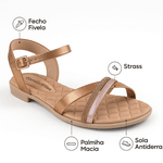SANDÁLIA FEMININA RASTEIRA COMFORTFLEX 23-71404 BRILHO LANÇAMENTO