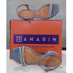 SANDÁLIA FEMININA RAMARIM JEANS C STRASS - JEANS