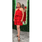VESTIDO MARIA FLÔR DUNA MIDI CURTO - Vermelho
