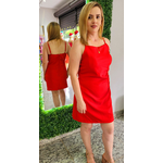 VESTIDO JÚLIA DRAPEADO CURTO - Vermelho