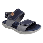 SANDÁLIA MOLEKINHO VELCRO KIDS MENINO CONFORTÁVEL - AZUL/CINZA