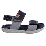 SANDÁLIA MOLEKINHO VELCRO KIDS MENINO CONFORTÁVEL - AZUL/CINZA