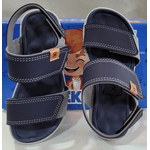 SANDÁLIA MOLEKINHO VELCRO KIDS MENINO CONFORTÁVEL - AZUL/CINZA