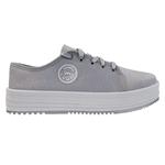 TÊNIS FEMININO MOLECA LUREX PRATA CONFORTÁVEL - PRATA