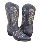 BOTA VILELA 6017 FEM. BICO FINO BUFALO CAFÉ