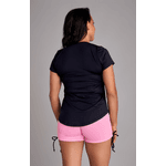 Camiseta Fitness Alongada Preto