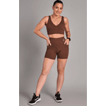 Conjunto Top e Shorts Confort Marrom 