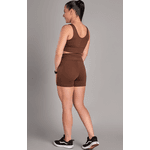Conjunto Top e Shorts Confort Marrom 