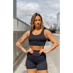 Conjunto Top e Shorts Fusion Preto