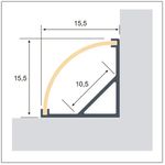 PERFIL DE ALUMINIO MARCENARIA SOBREPOR 17MM 2M 