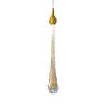 PENDENTE GOTA CRISTAL E METAL DOURADO 