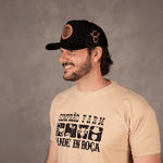 Boné Trucker Simprão Farm Caipira Raiz Preto