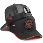 Boné Brasão Simprão Farm Preto Com Vermelho