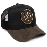 Boné Trucker Sf Simprão Farm Preto com Marrom