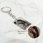 Chaveiro Quadrado Personalizado Aço Inoxidável