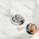 Colar Medalha M Personalizado Aço Inoxidável