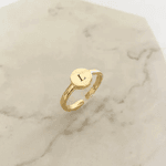 Anel Personalizável Redondo Regulável Banhado a Ouro 18k