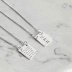 Colar Escapulário Personalizado P Folheado em em Prata 925