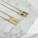 Colar Escapulário Personalizado M Folheado em Ouro 18k 