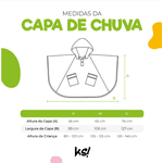 Capa de Chuva Lisa Vermelha Azul Marinho KidSplash!