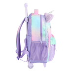 Mochila de Rodas e Costas Infantil Unicórnio Com Asas Violeta Up4you - Luxcel