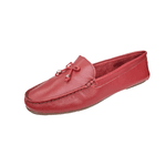 mocassim drive couro vermelho