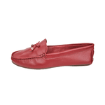 mocassim drive couro vermelho
