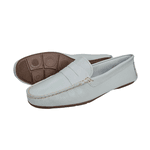 mocassim drive couro azul