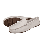 mocassim drive couro off white