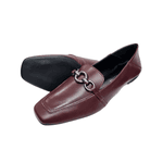 mocassim couro bordô