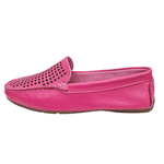 mocassim drive couro pink