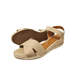 sandália espadrille creme