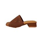 sandália tamanco caramelo