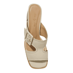 sandália tamanco couro off white