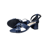 sandália couro marinho