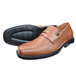 mocassim couro conhaque