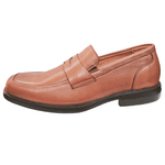 mocassim couro conhaque
