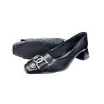 scarpin couro preto