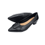 scarpin couro preto