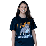 CAMISETA I LOVE PIT MONSTER- PRETA