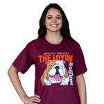 CAMISETA ENGLISH BULDOGUE THE LOVING MOLOSS- VINHO