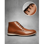 Sapato Masculino Oxford Esporte Fino Bota Couro Legitimo Castanho