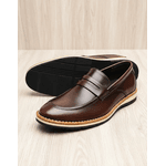 Sapato Social Masculino Confortável Macio Elegante Durável Esport Fino Oxford Mocassim Café