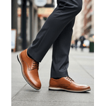 Sapato Social Masculino Confortável Macio Elegante Durável Oxford Esport Fino Couro Castanho