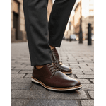 Sapato Social Masculino Confortável Macio Elegante Durável Oxford Esport Fino Couro Café