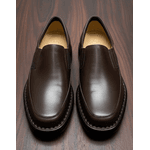 Sapato Masculino Confort Gel em Couro Marrom Ortopédico Palmilha Anatômica em Gel Macio