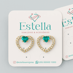 TAG PARA BIJUTERIAS BRINCOS 3 PARES DE FUROS PERSONALIZADO