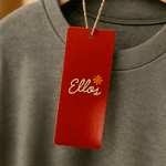 Tag para Roupa fino Personalizado Papel Couchê 300g - Impressão Frente