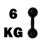 Halter Emborrachado 6Kg - Infinity Fitness